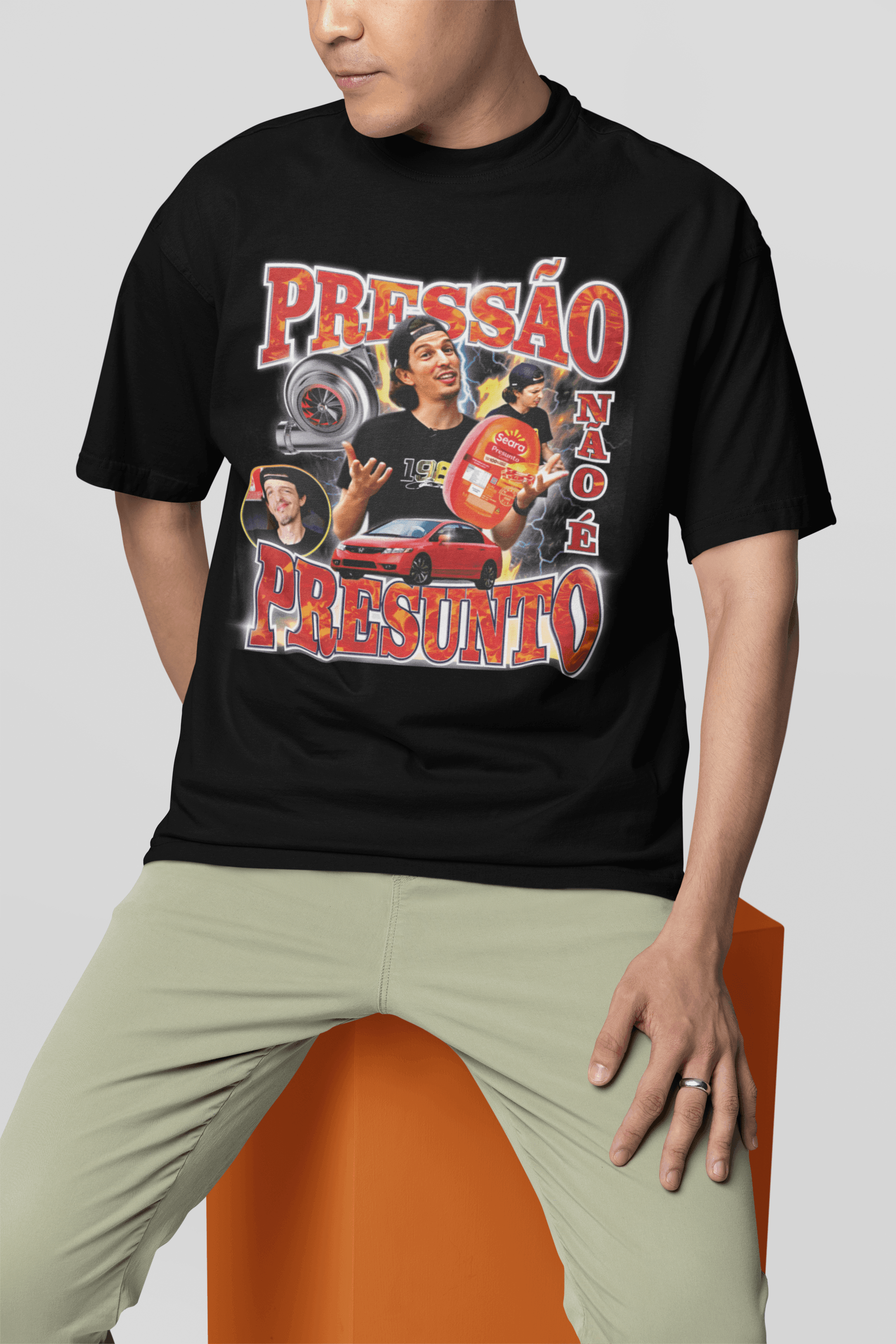 Camiseta Pressão não é Presunto (Mestre ACF) - GTS48 - Loja GTS Customs