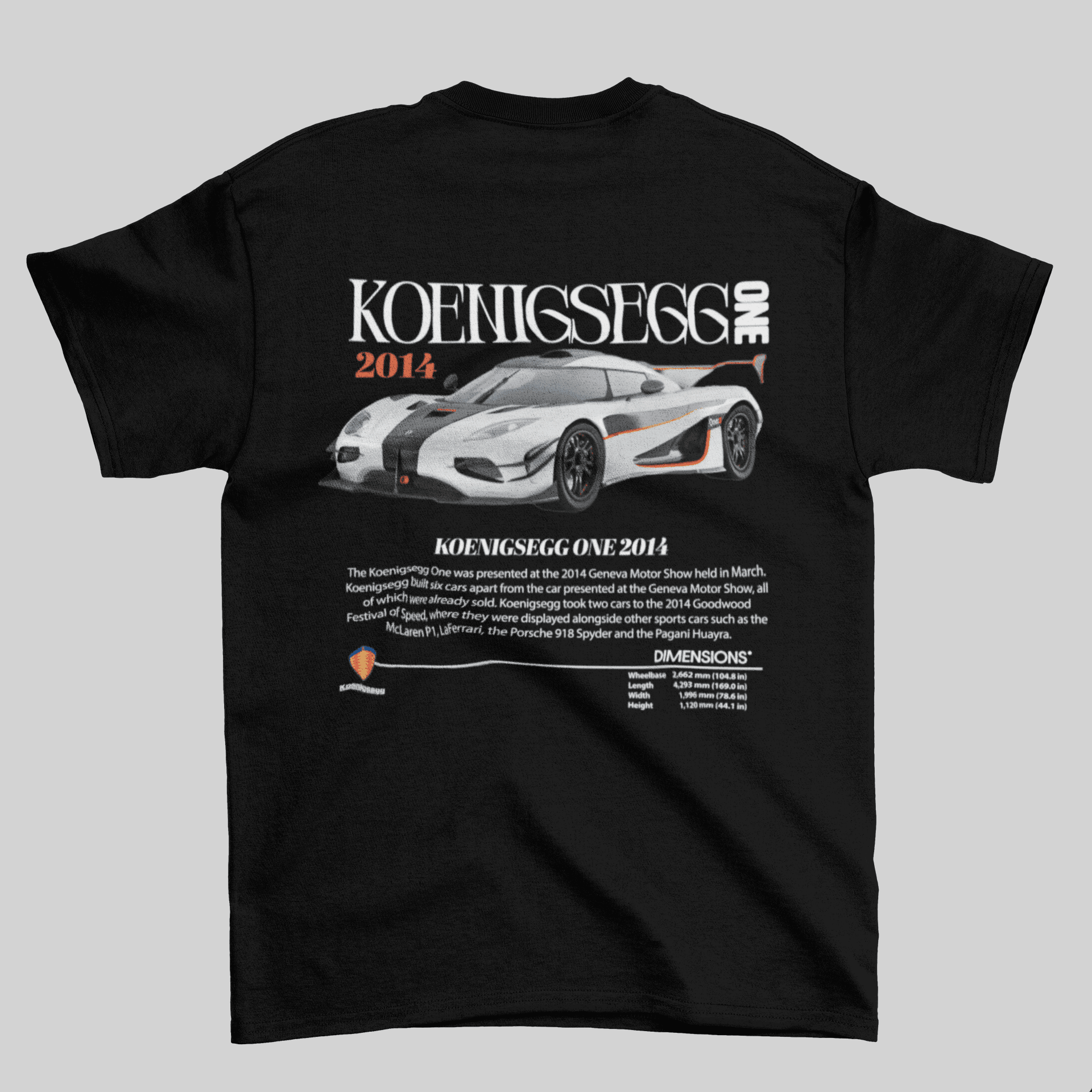 Camiseta Koenigsegg One:1 - GTS61 - Loja GTS Customs