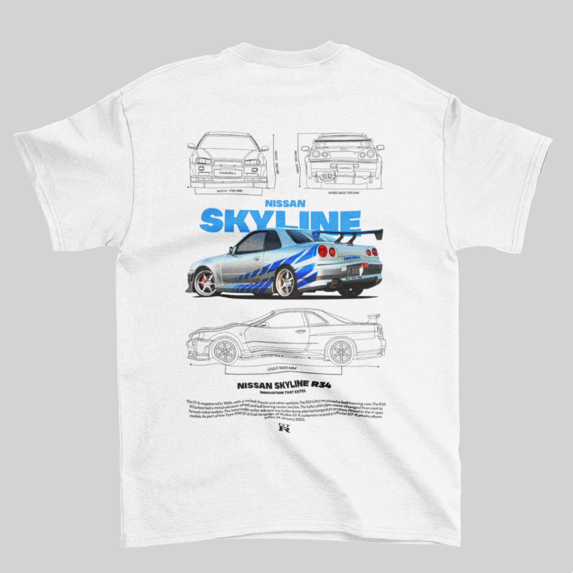 Camiseta Velozes e Furiosos Skyline GTR R34  - GTS77
