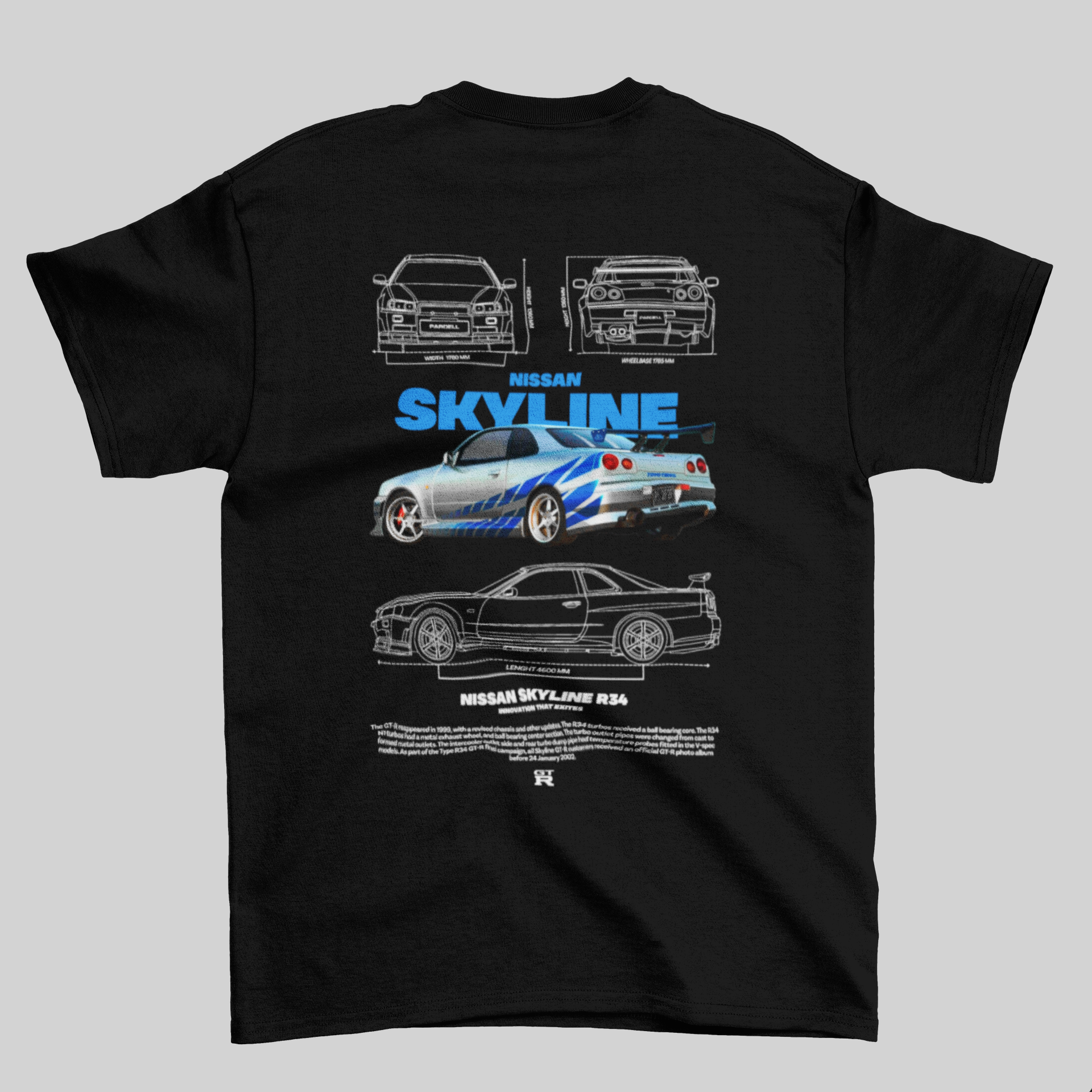 Camiseta Velozes e Furiosos Skyline GTR R34  - GTS77