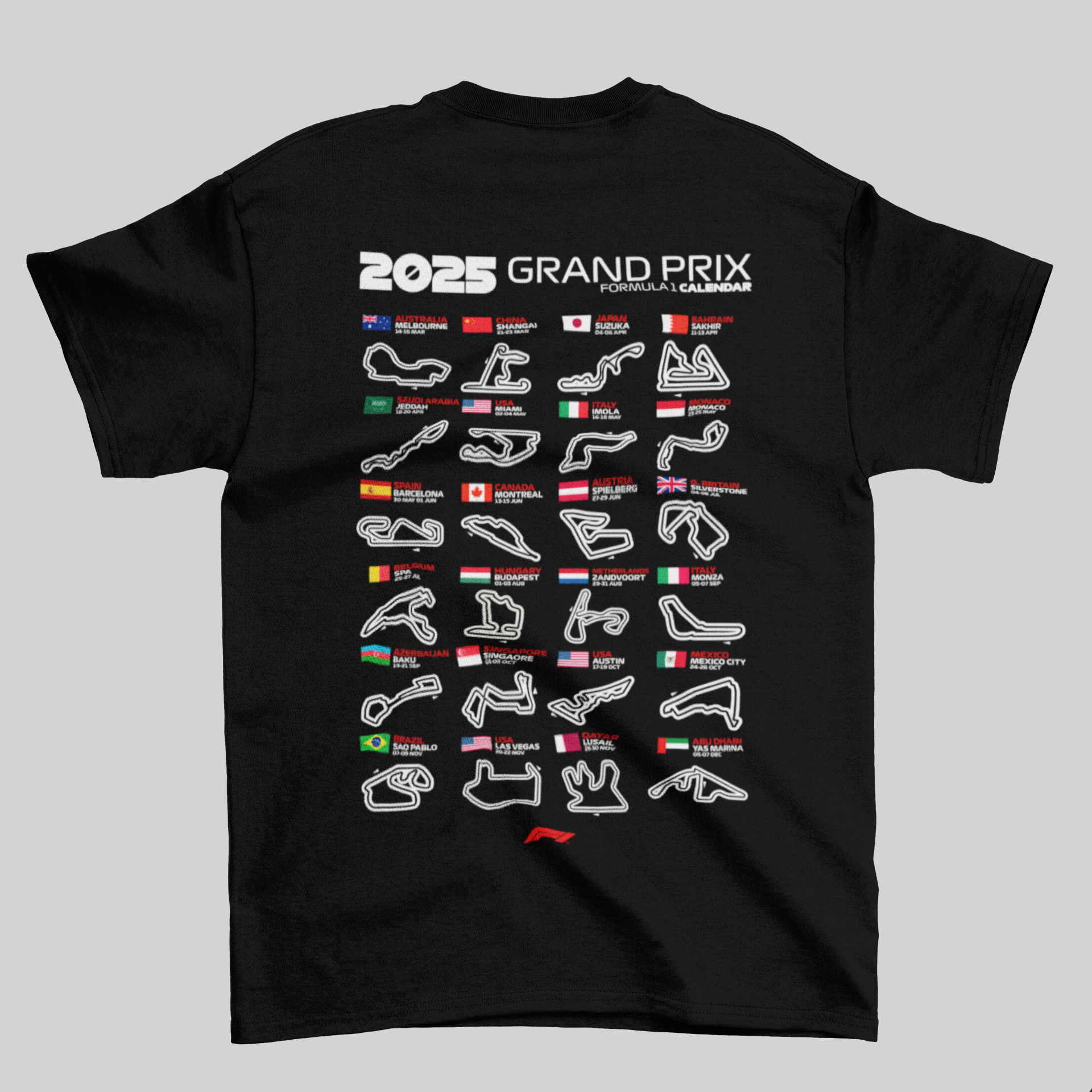 Camiseta Circuits Formula 1 2025 - GTS129