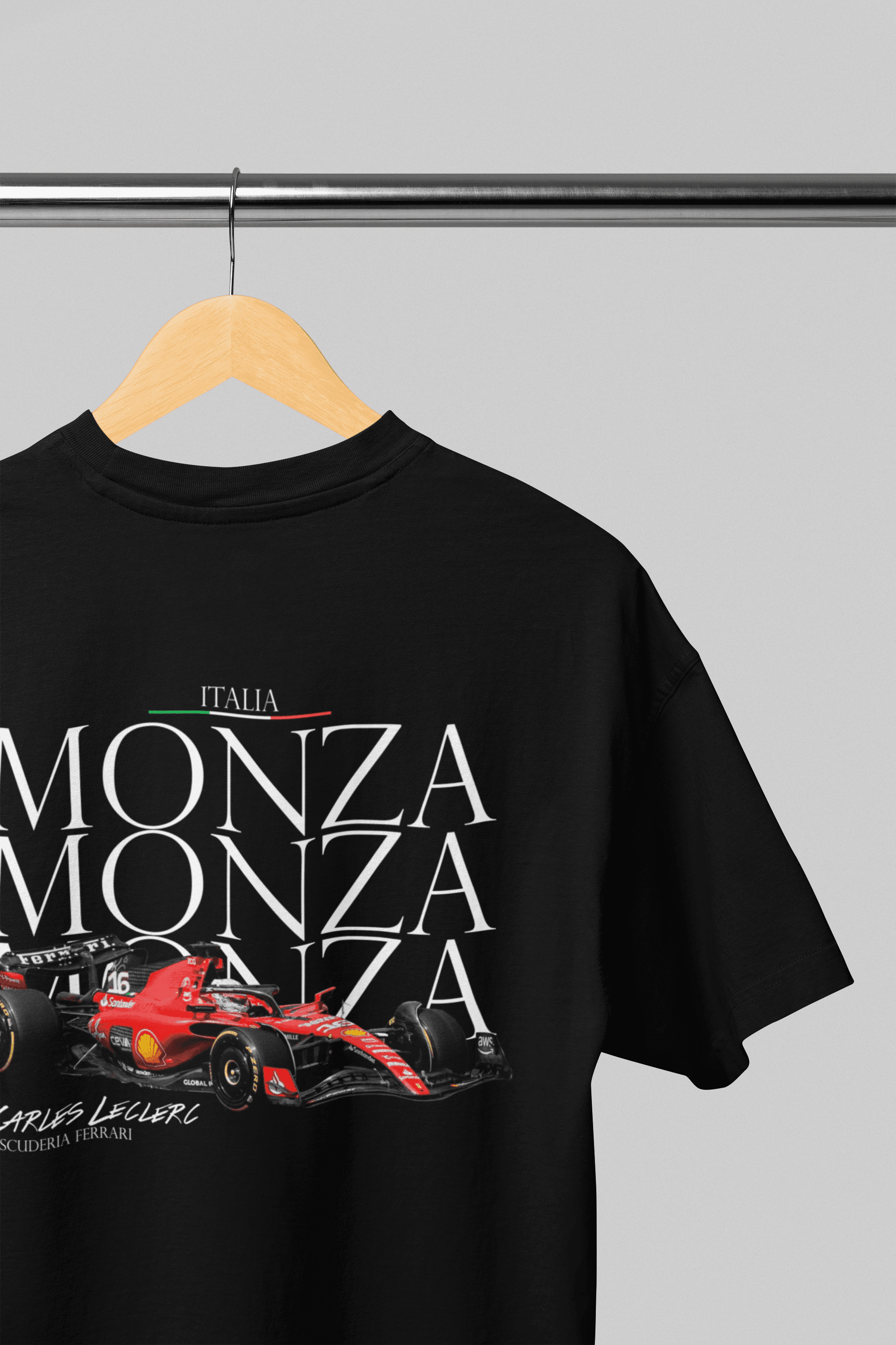 Camiseta Oversized Formula 1 Ferrari Leclerc - GTSO18 - Loja GTS Customs