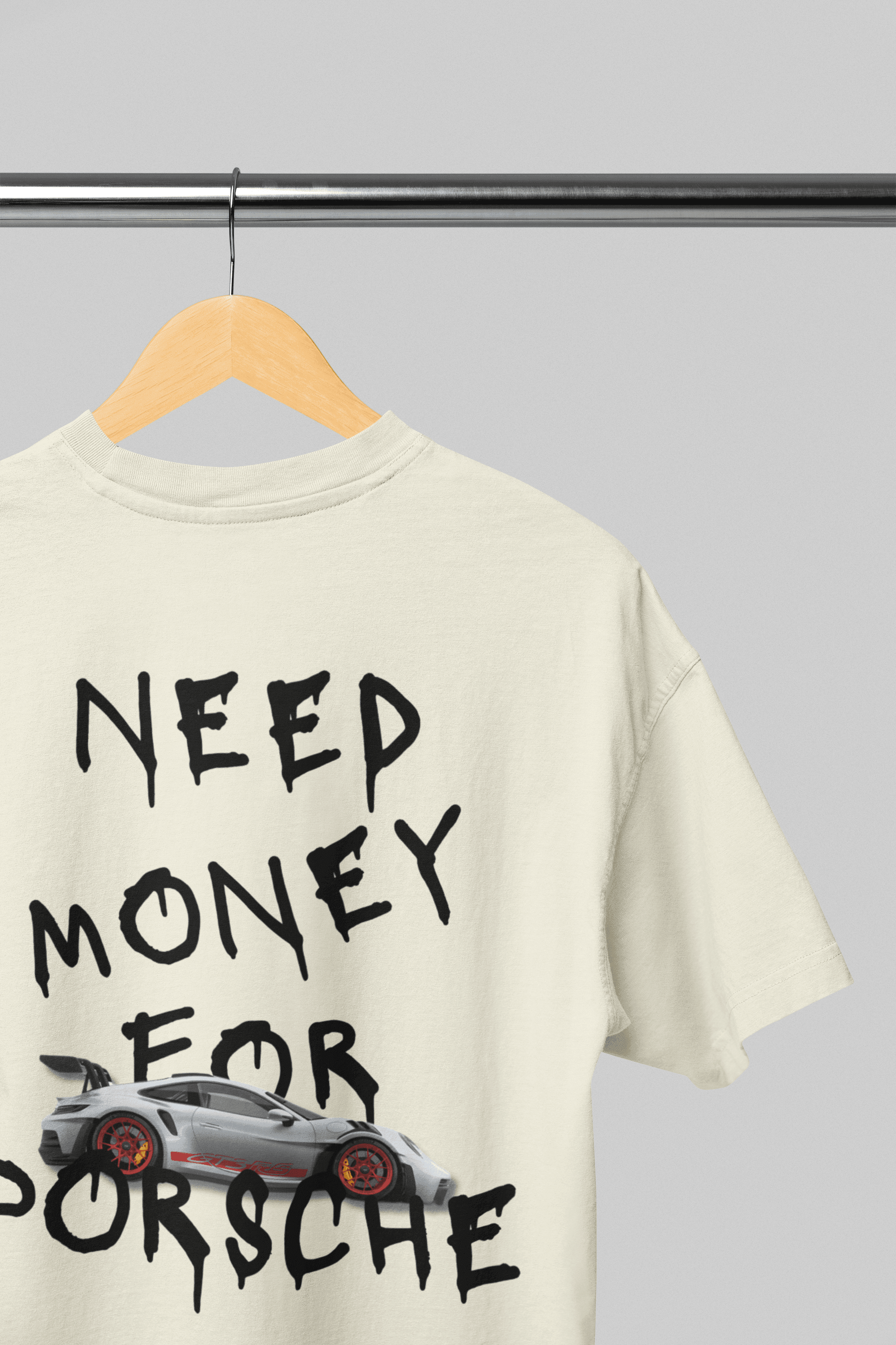 Camiseta Oversized Need Money For Porsche - GTS04 - Loja GTS Customs