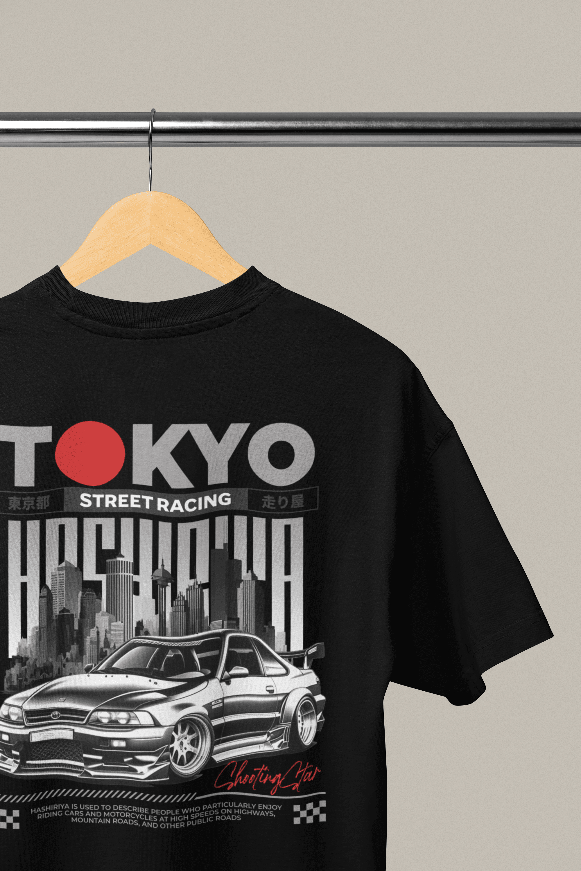 Camiseta Oversized Tokyo Street Racing - GTSO12 - Loja GTS Customs